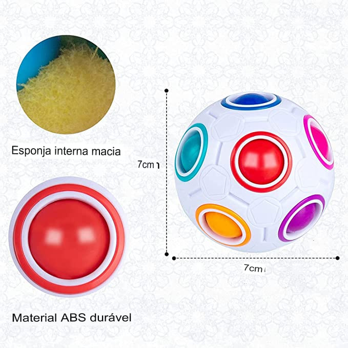 Material Esponja interna e material ABS